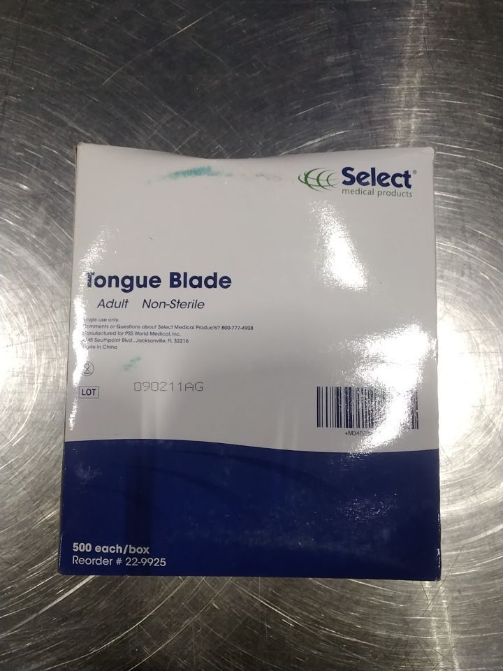 SELECT MEDICAL PRODUCTS 090211AG Tongue Blades - Lot of 2