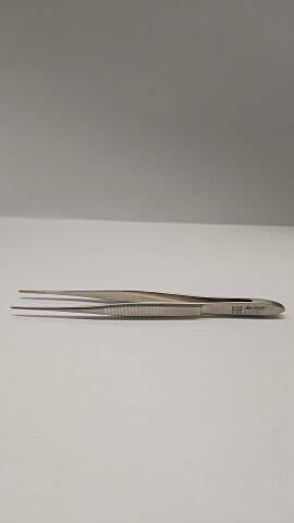 AMBLER SURGICAL Dressing forceps
3 7/8'',delicate, straight, 11.0mm serrated tips, flat handle