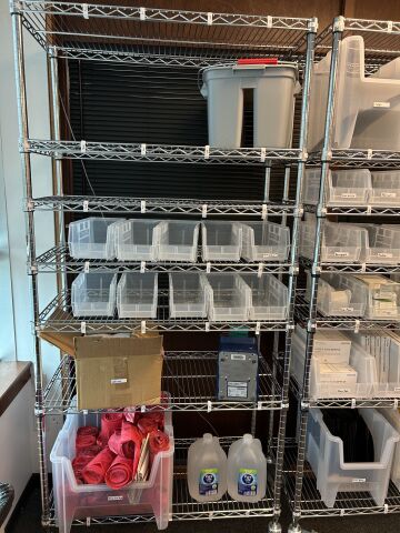 U-LINE STAINLESS STEEL SHELVING UNITS ON WHEELS (OPEN WIRE) Liquid Handling