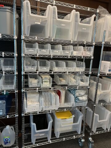 U-LINE STAINLESS STEEL SHELVING UNITS ON WHEELS (OPEN WIRE) Liquid Handling