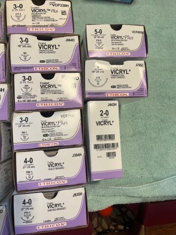 ETHICON Various 56 FULL Boxes In Date Sutures