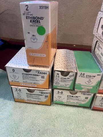 ETHICON Various 56 FULL Boxes In Date Sutures