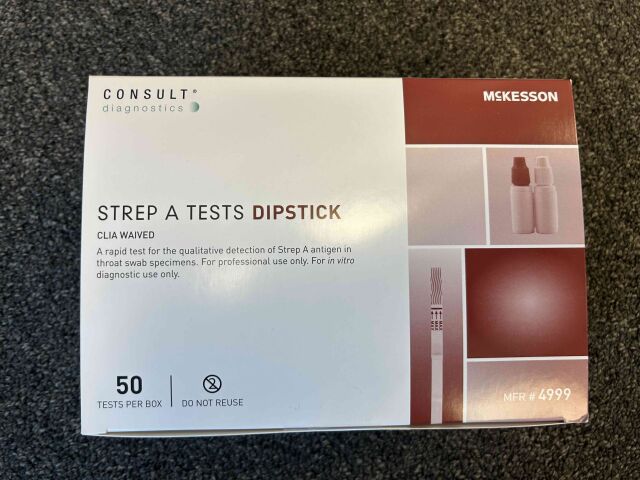 MCKESSON strep A tests Lot of 4 boxes 300 units Liquid Handling