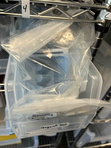 ORA QUICK RAPID ANTIBODY HIV-1/2 ADVANCE TESTS Lot of 67 units Liquid Handling