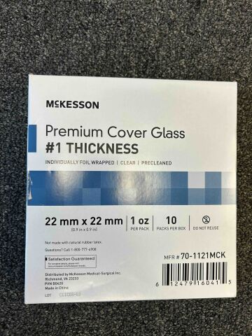 MCKESSON cover glass Lot of 9 Liquid Handling