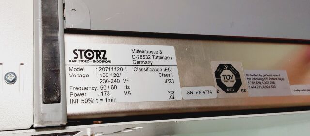 KARL STORZ SCB UNIDRIVE GYN 20711120-1 console with footswitch