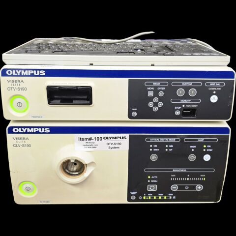 OLYMPUS OTV-S190, CLV-S190 PROCESSOR, LIGHT SOURCE,Keyboard and powor cords