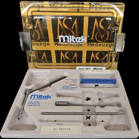 MITEK ANCHOR GII Surgical Instrument W/ Anchors, & Case