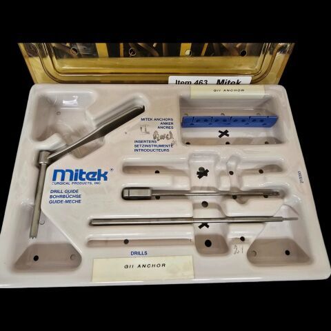 MITEK ANCHOR GII Surgical Instrument W/ Anchors, & Case