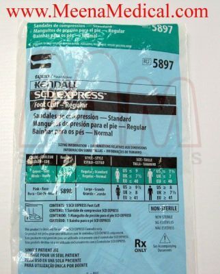 KENDALL 5897 P/N:Regular Foot R# 5897 Regular Foot R# 5897 SCD Sleeve