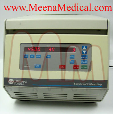 BECKMAN Coulter Spinchron 15 w/ S4180 Rotor Centrifuge