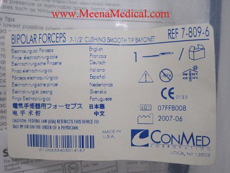 CONMED Bipolar Forceps Cushing REF 7-809-6