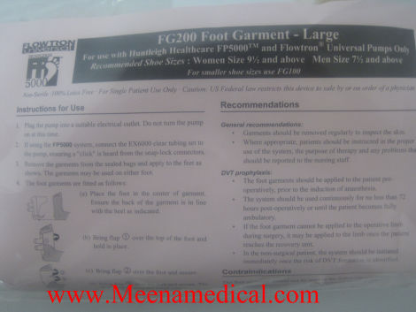 HUNTLEIGH FP5000, Flowtron Universal pumps P/N:FG200 NEW Flowtron Large Foot Garment