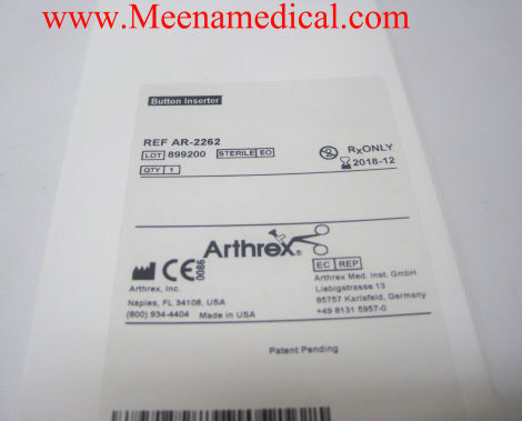 ARTHREX AR-2262 Button Inserter (AR-2262)- NEW