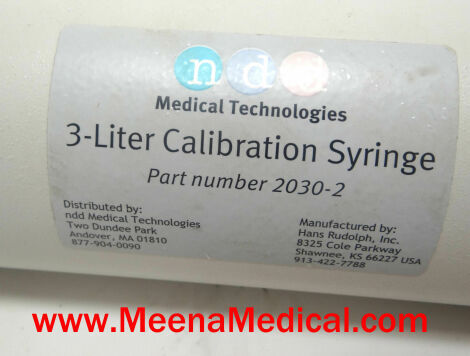 NDD MEDICAL TECHNOLOGIES 3L Calibration Syringe Spirometer