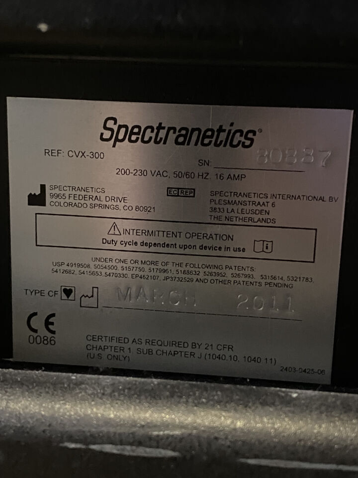 SPECTRANETICS CVX300 Laser - Excimer