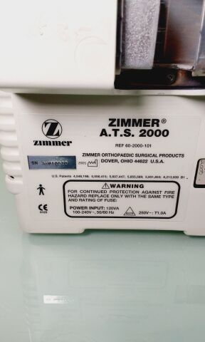ZIMMER ATS 2000 Tourniquet System