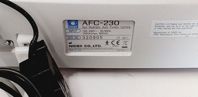 NIDEK AFC-230 RETINAL CAMERA