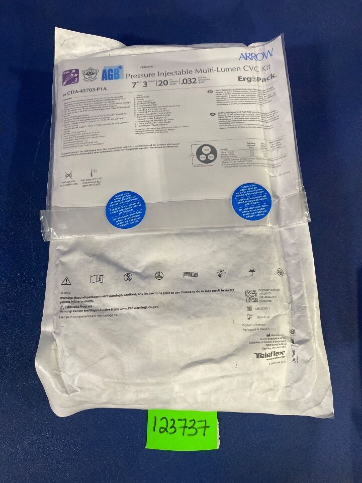 ARROW CDA-45703-P1A Pressure Injectable Multi-Lumen CVC Kit