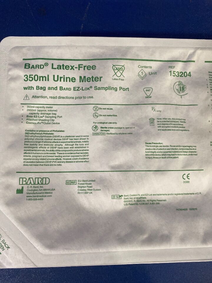 BARD 153204 Latex-Free 350ml Urine Meter