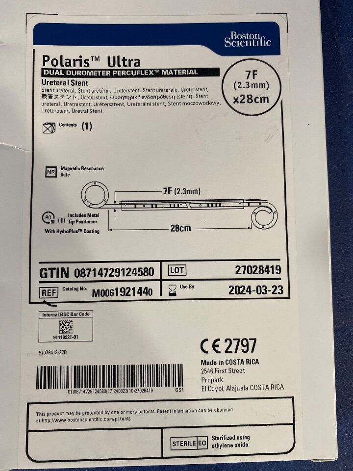 BOSTON SCIENTIFIC M0061921440 Polaris Ultra Ureteral Stent