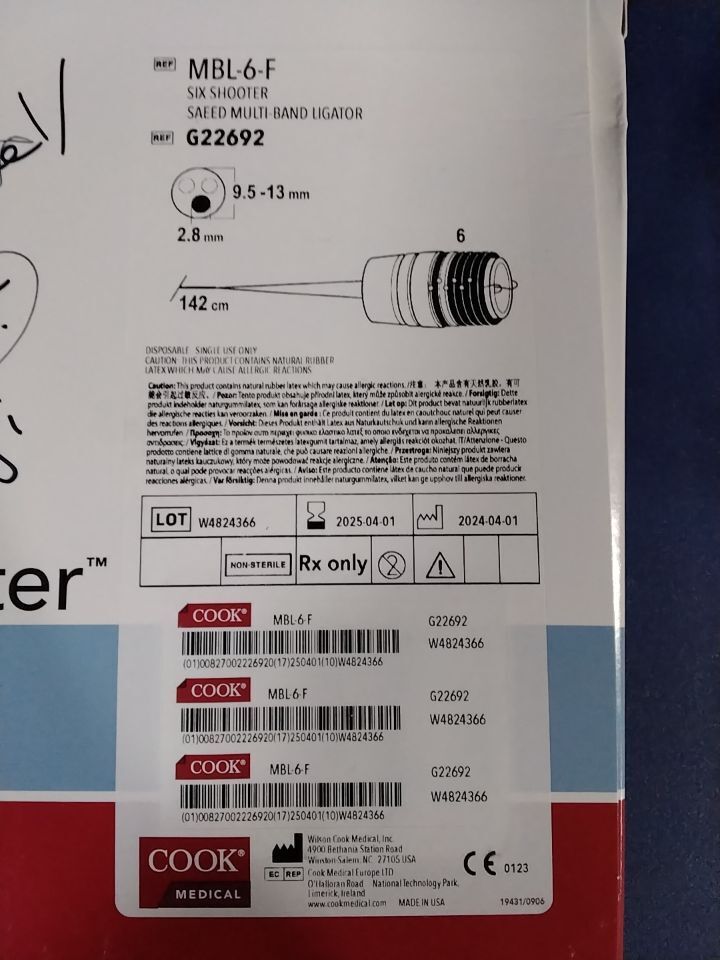COOK MEDICAL MBL-6-F G22692 Multi-Band Ligator - Lot of 2