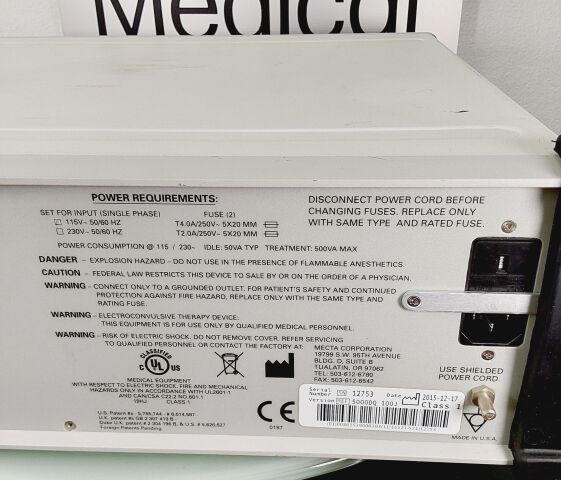 MECTA SPECTRUM 5000Q ECT SYSTEM