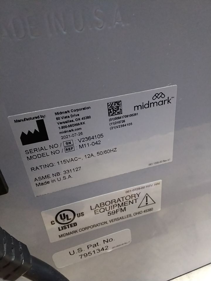 MIDMARK MS322 Sterilizer
