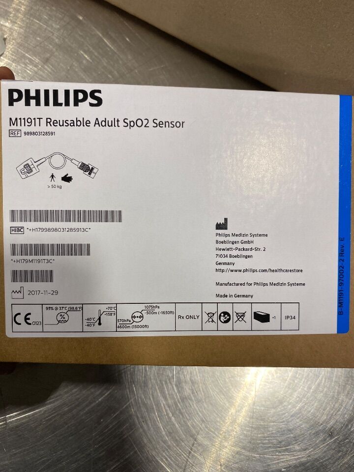 PHILIPS M1191T Reusable Adult - Lot of 45 SPO2 Probe