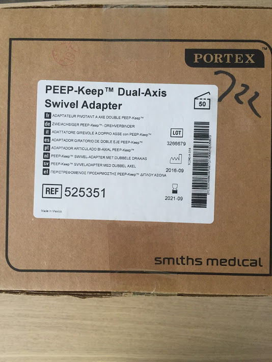 New SMITHS MEDICAL Peep Keep Dual Axis Swivel Adapter (50/Box) (X