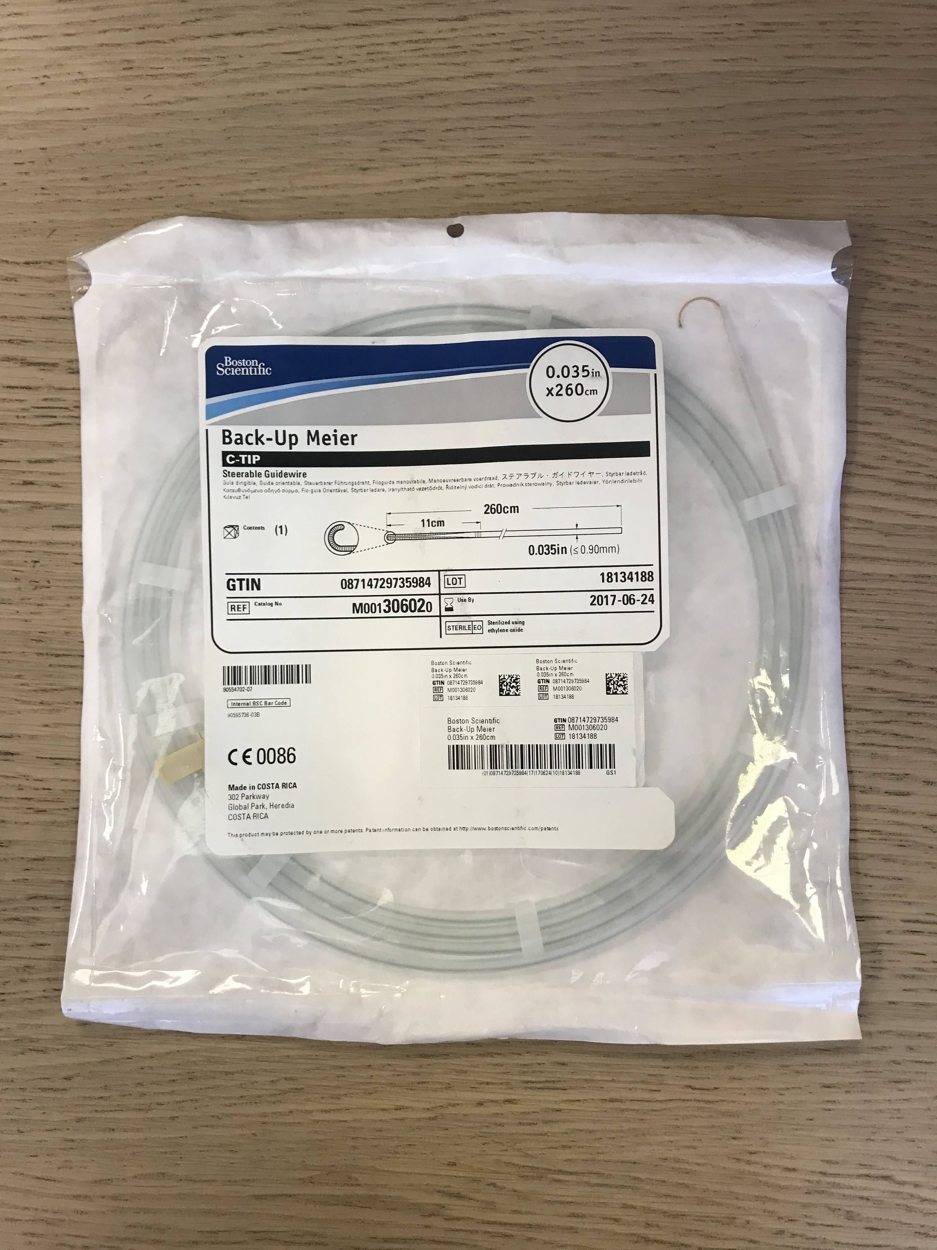 New BOSTON SCIENTIFIC 30602 Back-Up Meier C-Tip Steerable Guidewire 0 ...