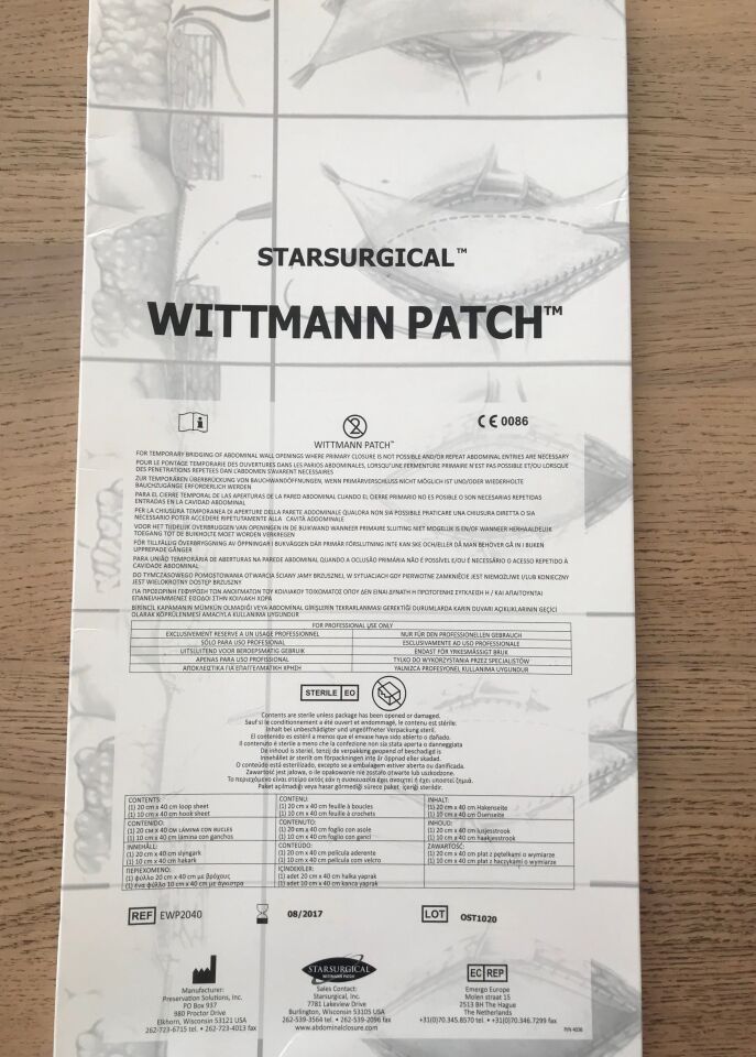 New PRESERVATION SOLUTIONS EWP2040 Wittmann Patch (X) Disposables ...