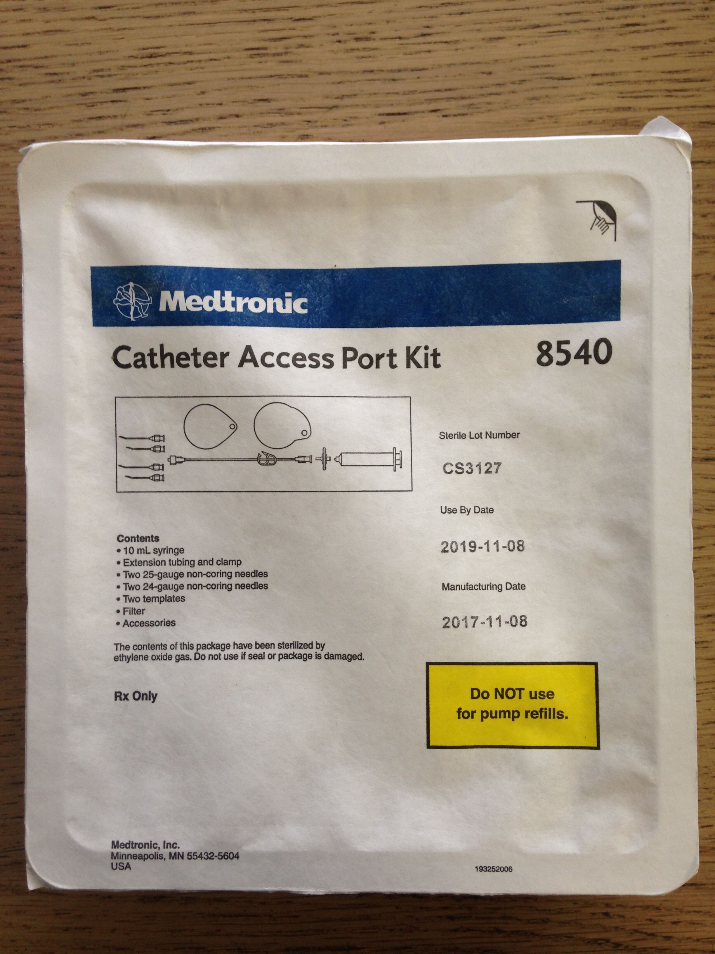 Nuevo MEDTRONIC 8540 Catheter Access Port Kit (X) Disposables - General ...