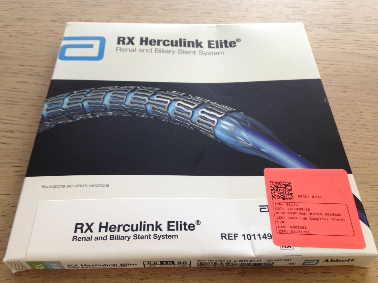 Nuevo ABBOTT 1011498-15 RX Herculink Elite Renal And Biliary Stent ...