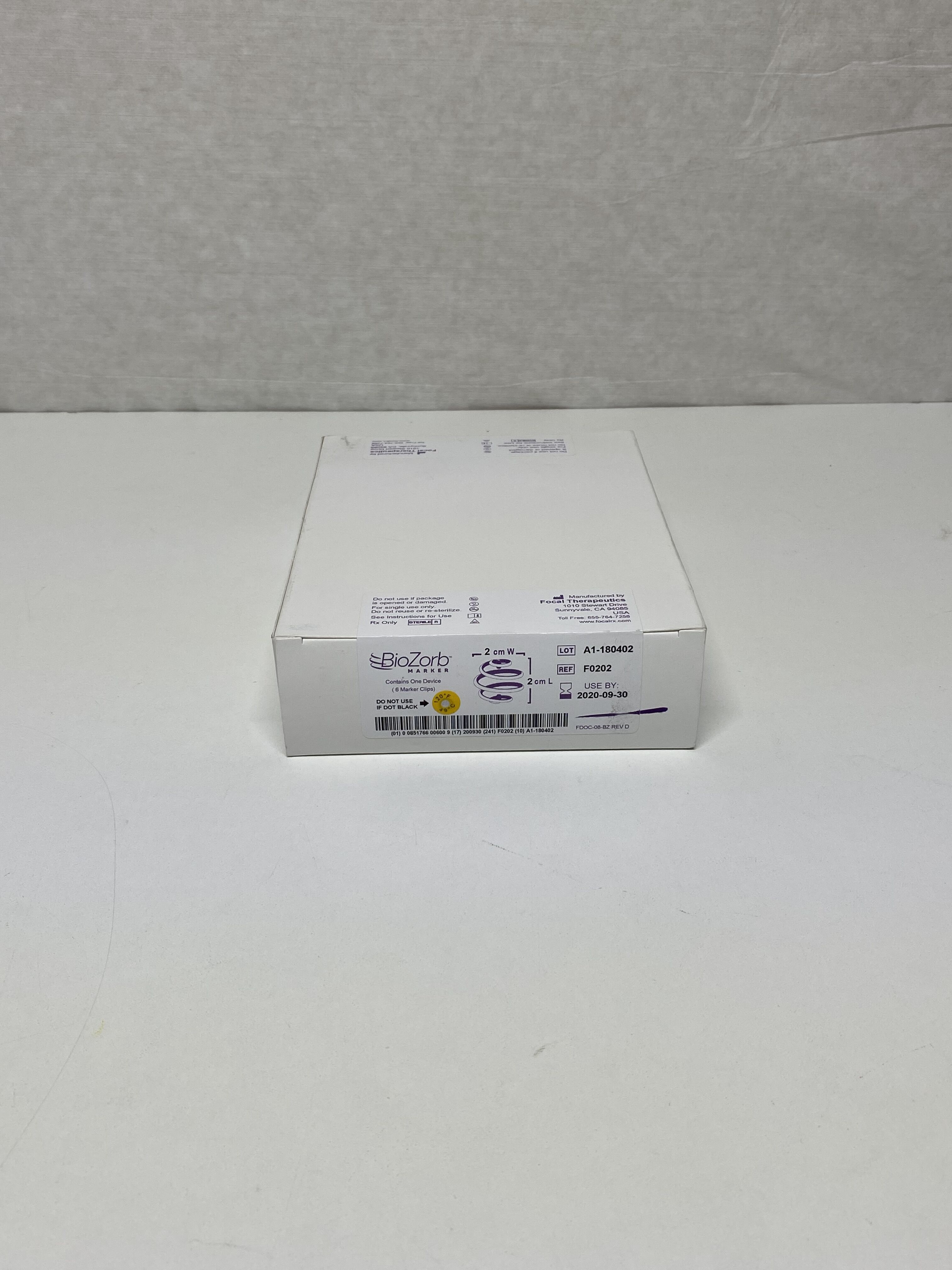 P/N F0202: For Sale FOCAL THERAPEUTICS BioZorb Marker F0202 Exp. 2020 ...