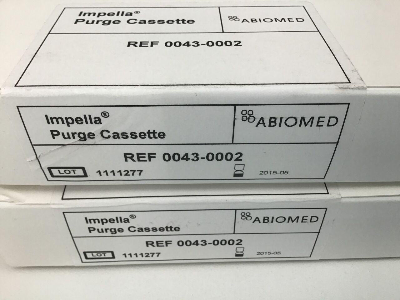 New ABIOMED 00430002 Impella Purge Cassette, 2 Pieces Exp 2015 H1121