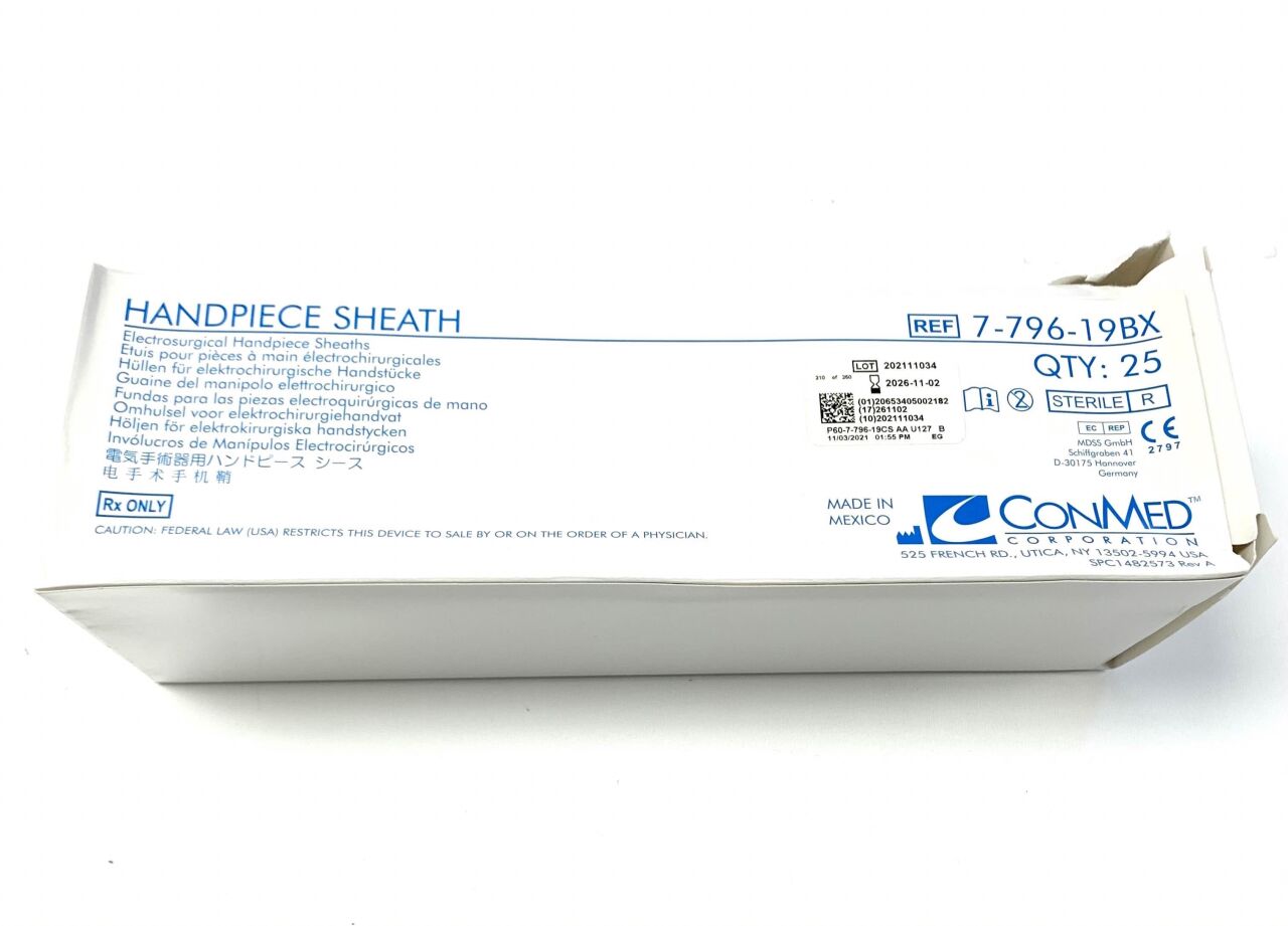 New CONMED CORPORATION 779619BX Electrosurgical Handpiece sheath 25