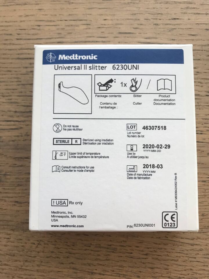 New MEDTRONIC 6230UNI Universal II Slitter (X) Disposables - General ...