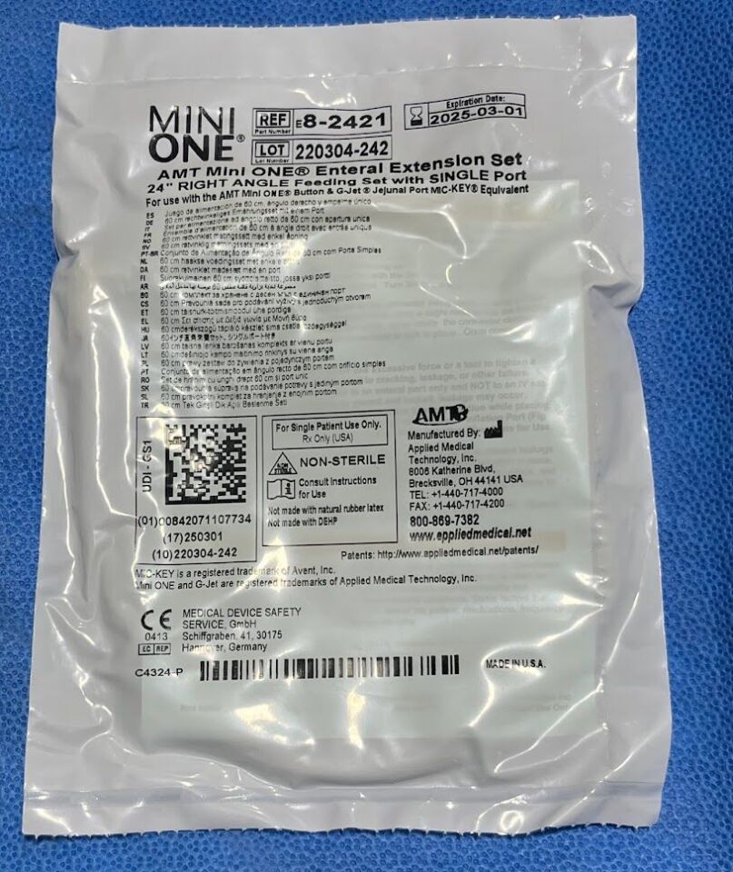 New APPLIED MEDICAL TECHNOLOGY 8-2421 AMT Mini ONE Enteral Extension