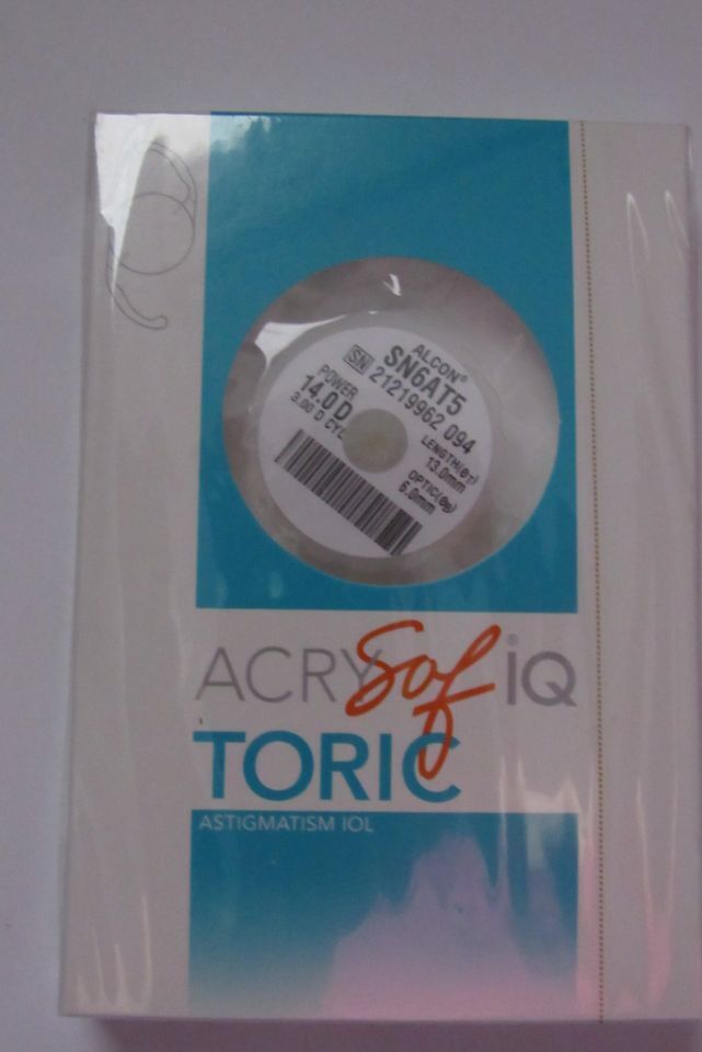 New Alcon Sn At Acrysof Iq Toric Astigmatism Iol D Cyl Foldable Intraocular Lens Exp