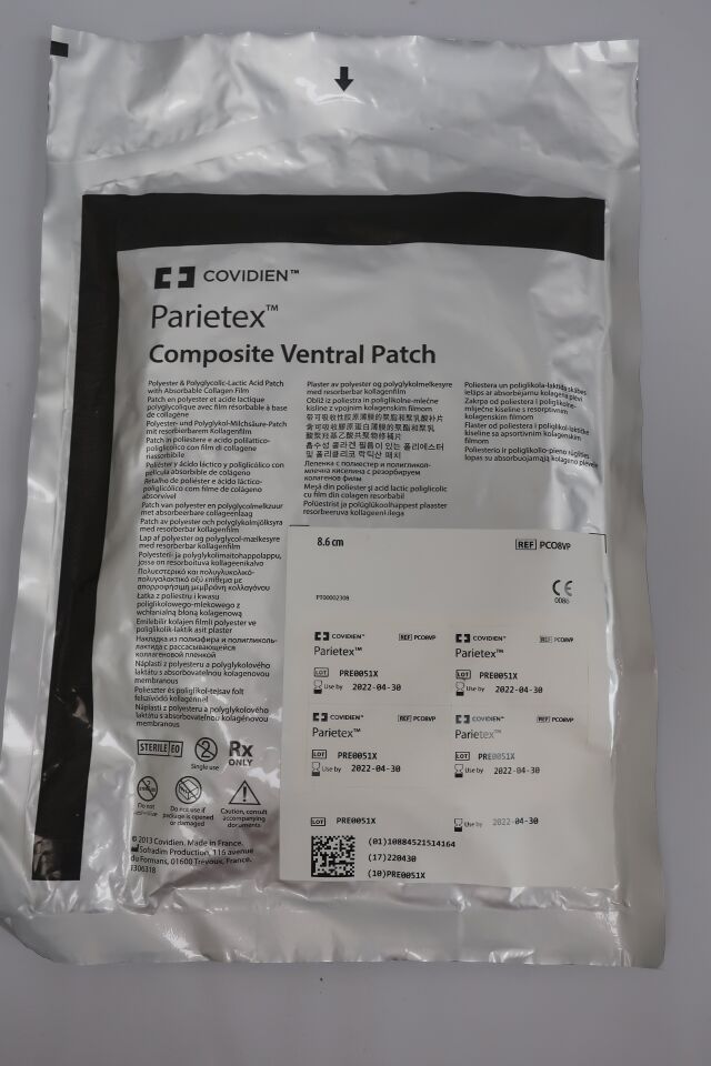 New COVIDIEN PCO8VP PARIETEX COMPOSITE VENTRAL PATCH Disposables ...