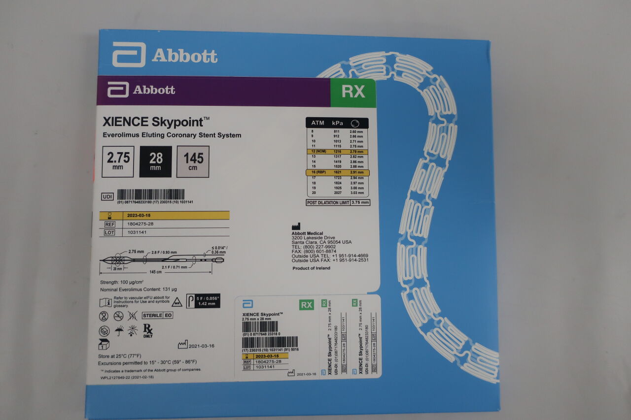 New ABBOTT XIENCE Skypoint Everolimus Eluting Coronary Stent System 2. ...