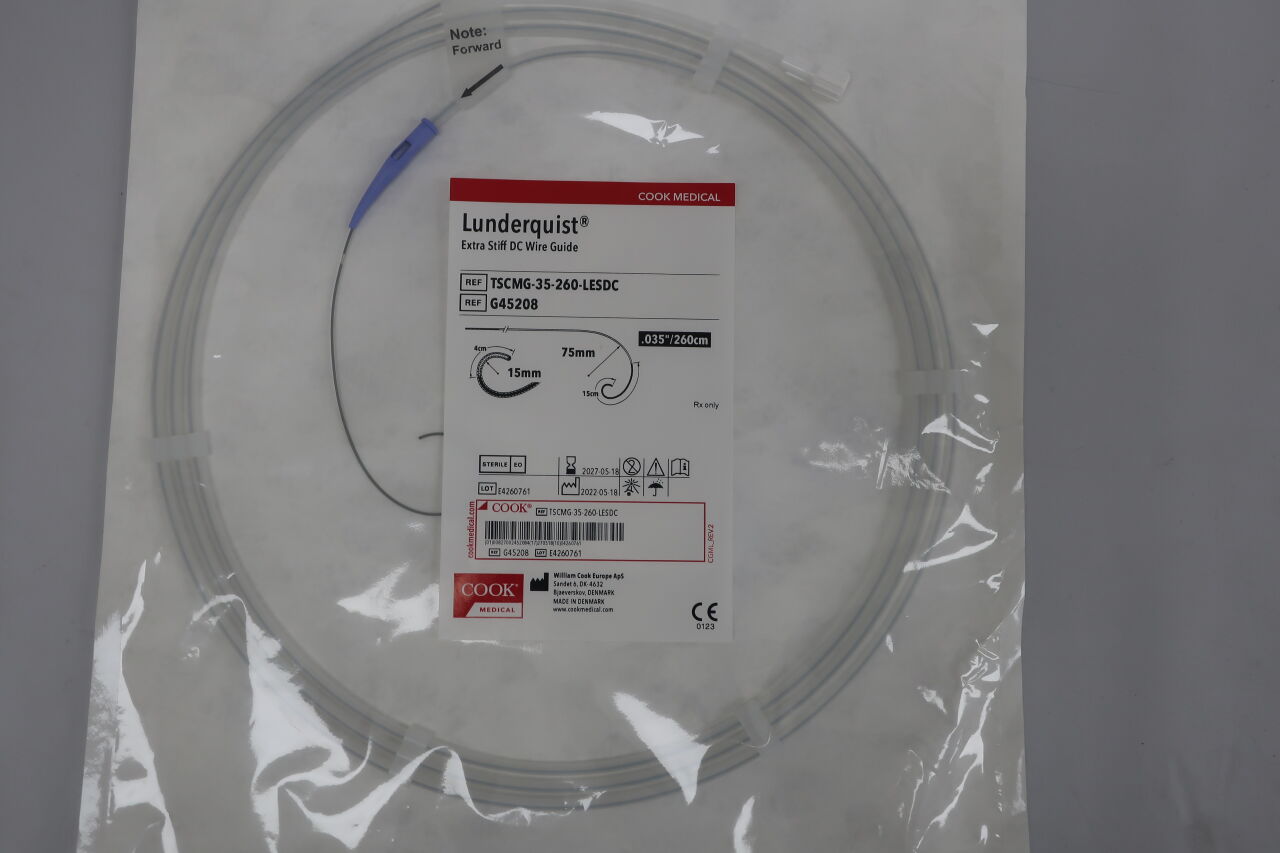 New COOK G45208 Lunderquist, Extra Stiff DC Wire Guide Disposables ...