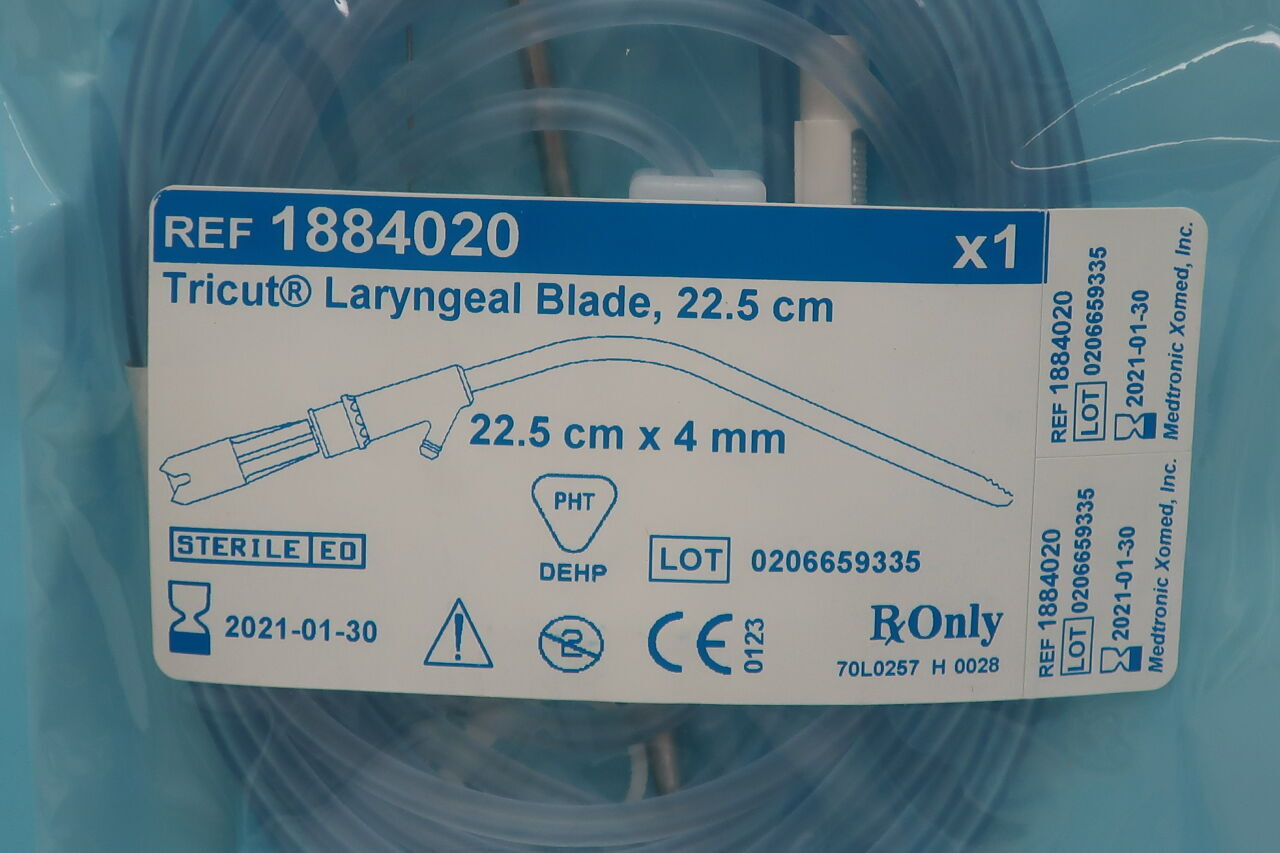 New MEDTRONIC Tricut Laryngeal Blade 22.5cm x 4mm - 1884020 1884020 ...