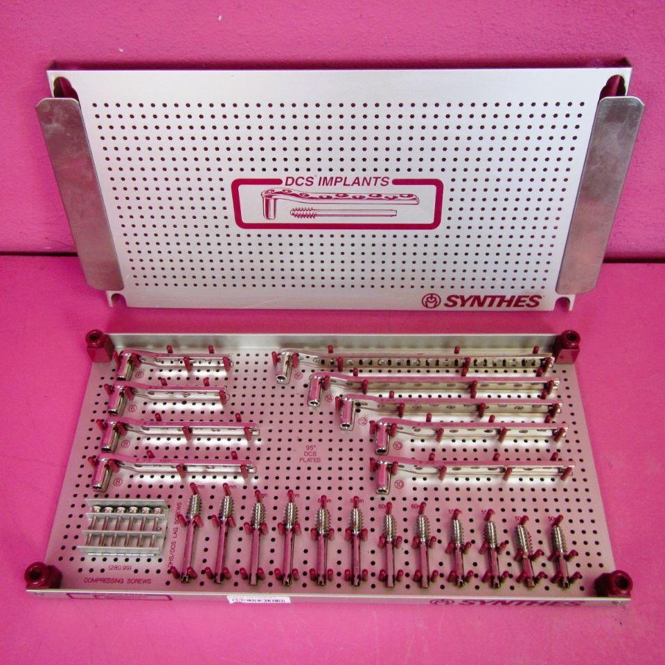 New SYNTHES New DCS Dynamic Condylar Lag Screw & Hip Plate Set Complete