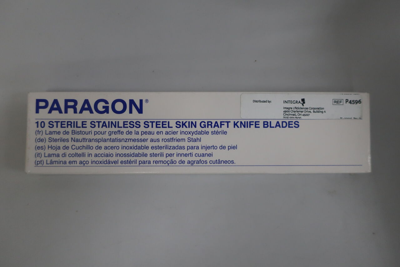 New INTEGRA P4596 PARAGON ; STERIL STAINLESS STEAL SKIN GRAFT KNIFE ...