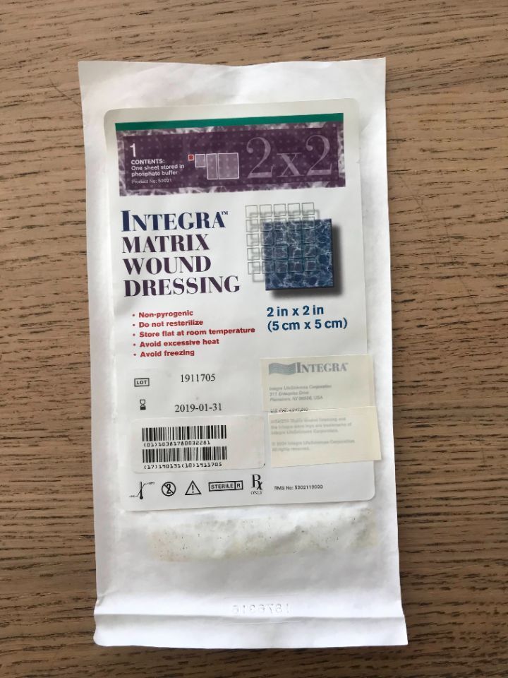 New INTEGRA 52021 Matrix Wound Dressing 2in x 2in(X) Disposables ...