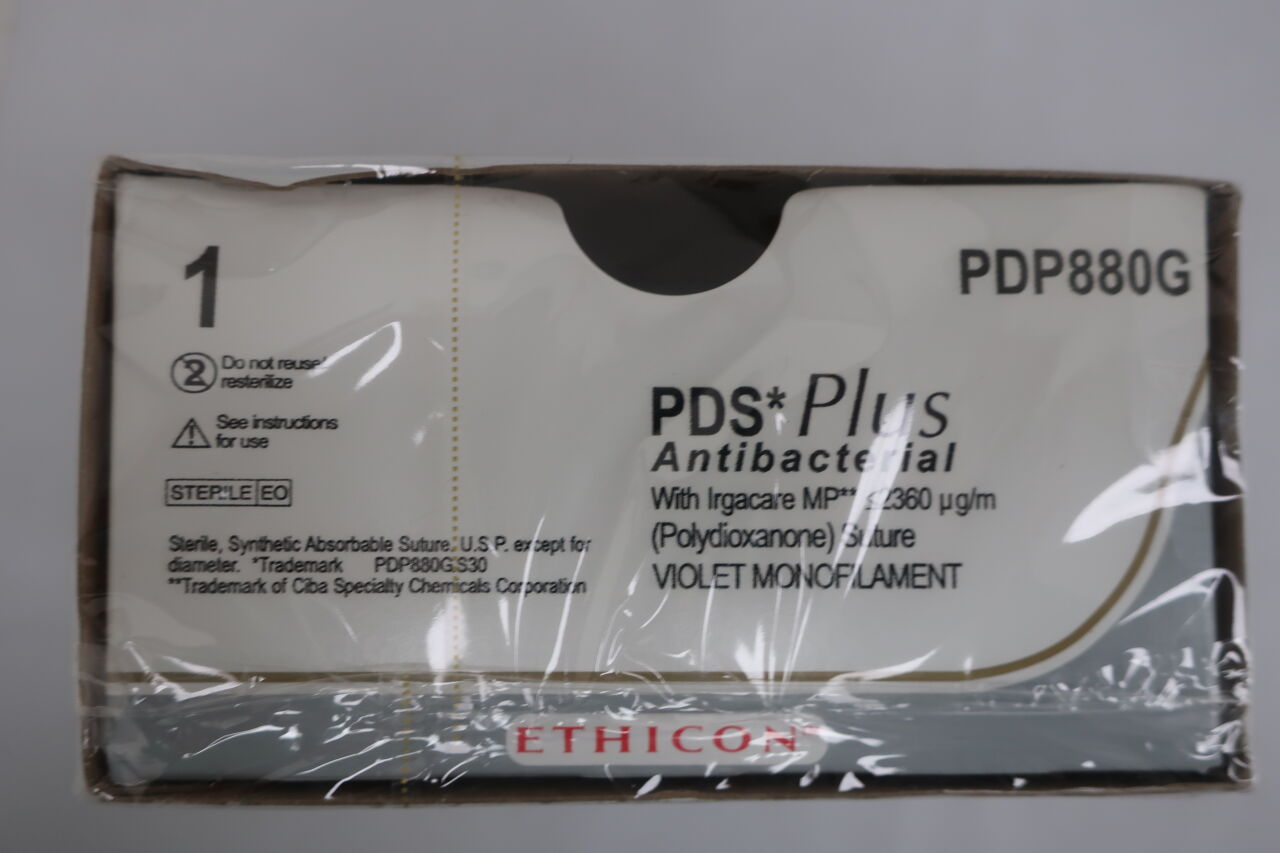 New ETHICON PDP880G PDS Plus Absorbable Monofilament Suture, Size 1, 96 ...