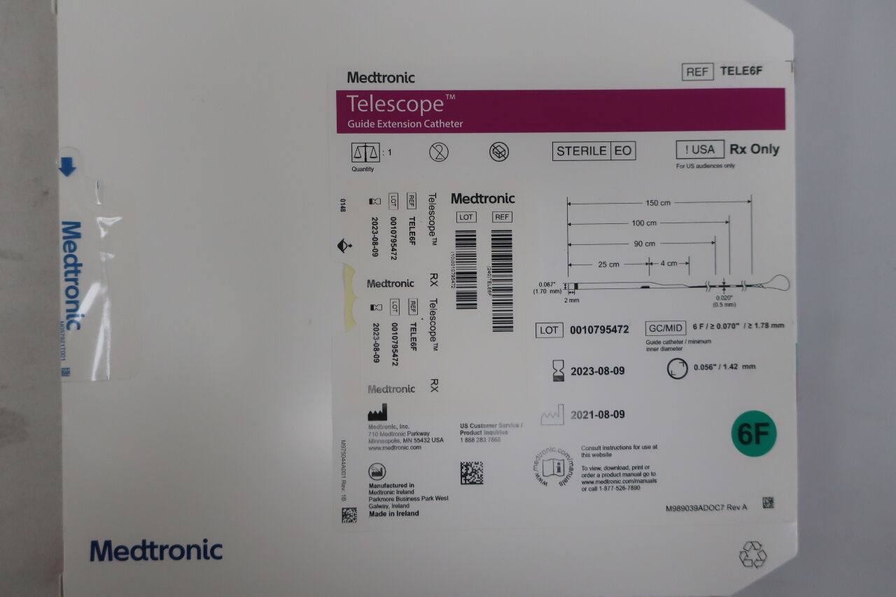 New MEDTRONIC TELE6F Telescope Guide Extension Catheter Disposables ...