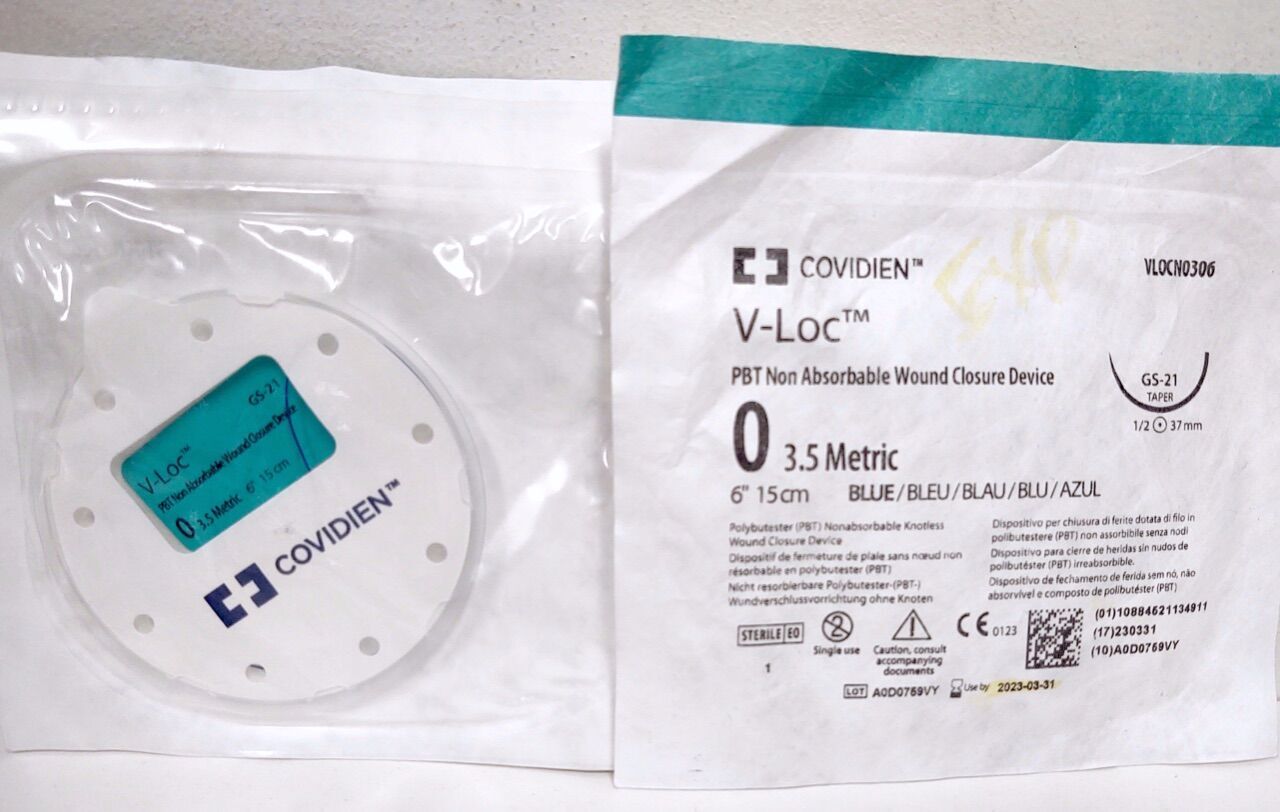 New COVIDIEN VLOCN0306 V-Loc 0 PBT Non Absorbable Wound Closure Device ...